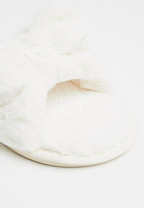 dailyfriday - Amber bow slippers - white
