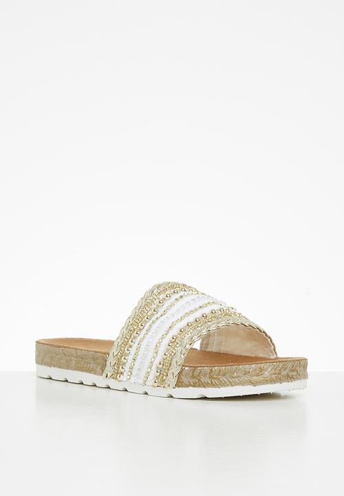 Butterfly Feet - Amaia 1 espadrille slide - white