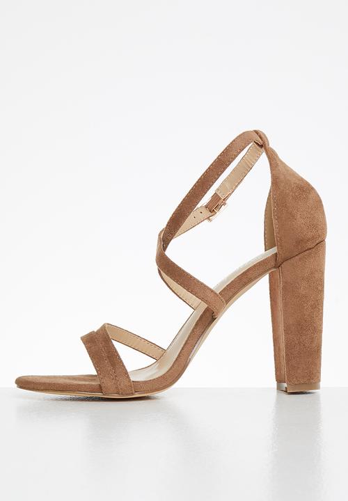 Miss Black - Border1 block heel - tan