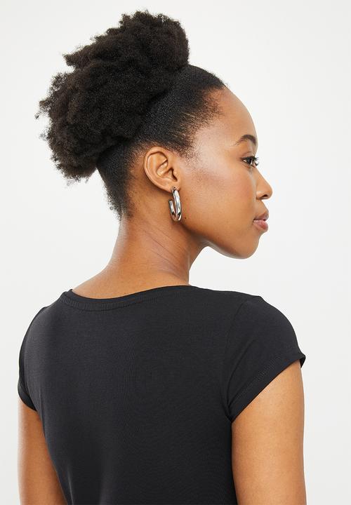 SISSY BOY - Logo top with cap sleeves - black