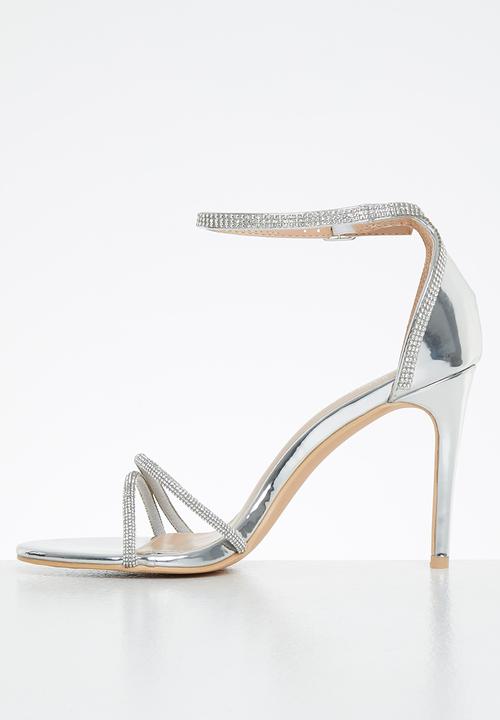 Miss Black - Jazz1 stiletto heel - silver