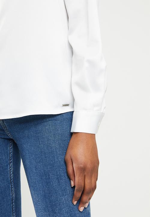 SISSY BOY - Satin button up shirt - white