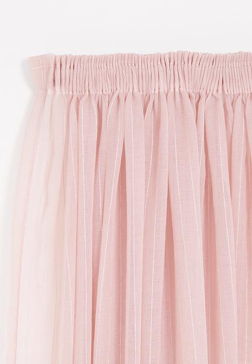 Sixth Floor - Taped striped frosted voile - pink