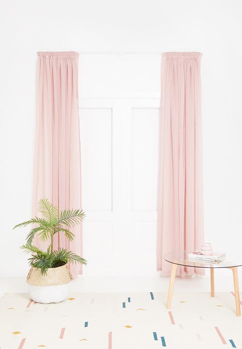 Sixth Floor - Taped striped frosted voile - pink