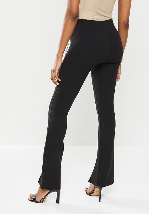 SISSY BOY - High rise flare with belt - black