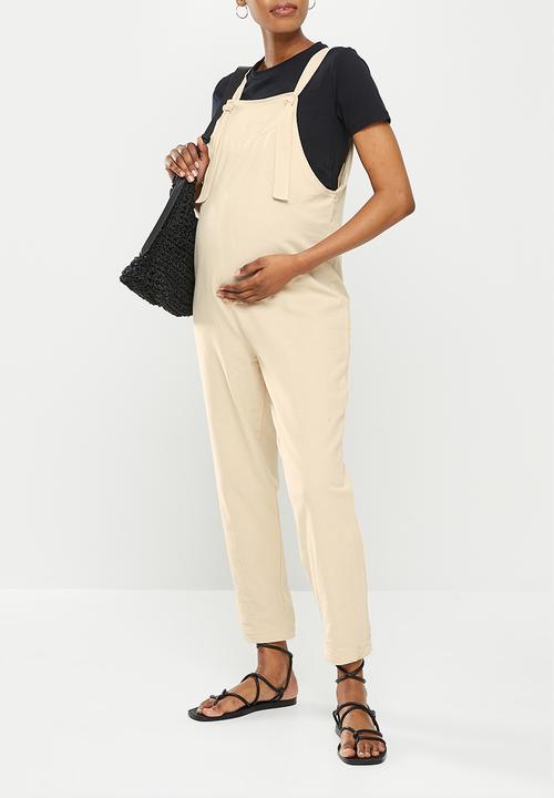 Superbalist - Maternity tapered leg jumpsuit - stone