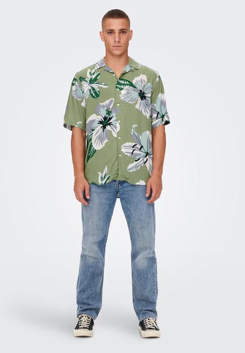 Only & Sons - Dan life shirt - oil green