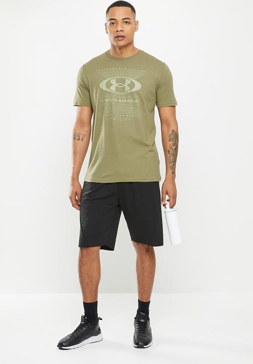 Under Armour - Ua symbol grid short sleeve - tent khaki & grey 
