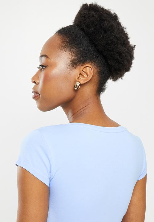 SISSY BOY - Logo top with cap sleeves - cornflower
