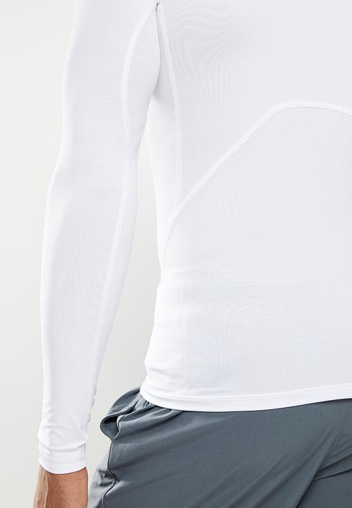 Under Armour - UA HeatGear®  Long Sleeve Tee- white & black