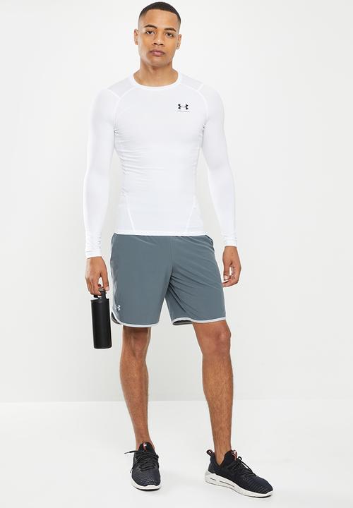 Under Armour - UA HeatGear®  Long Sleeve Tee- white & black