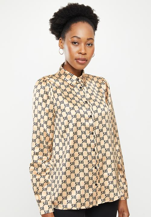 SISSY BOY - Satin button up shirt - beige