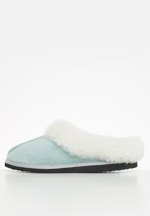 Karu - Sleek suede slipper - calypso peacock blue