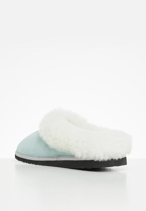 Karu - Sleek suede slipper - calypso peacock blue
