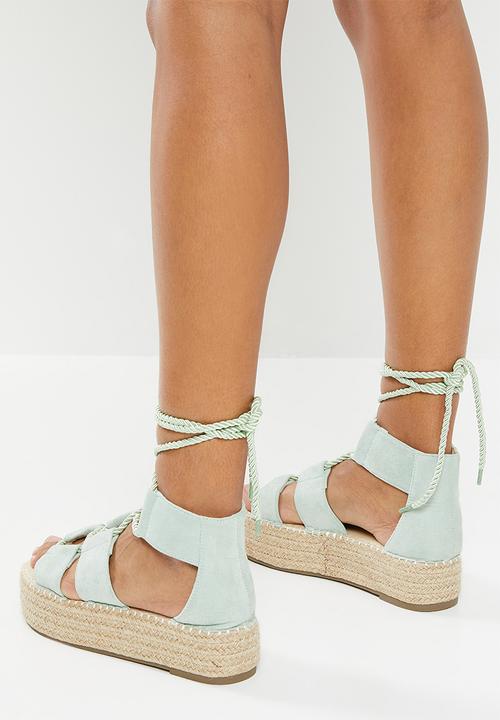Miss Black - Lisbon1 espadrille wedge heel - mint