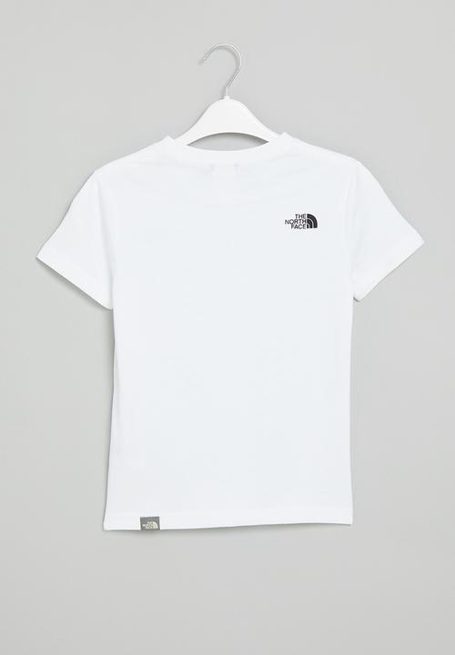 The North Face - Teens short sleeve simple dome tee - white & black