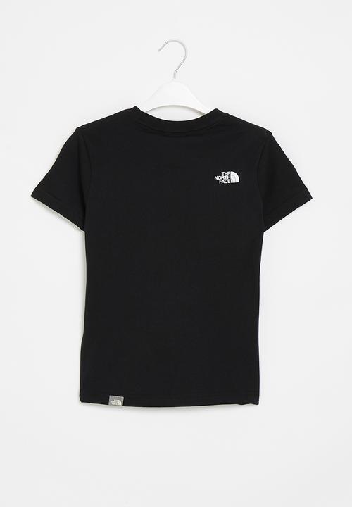 The North Face - Teens short sleeve simple dome tee - black & white