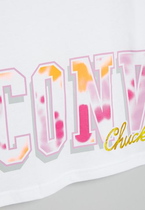 Converse - Cnvg tie dye wrap boxy tee - white