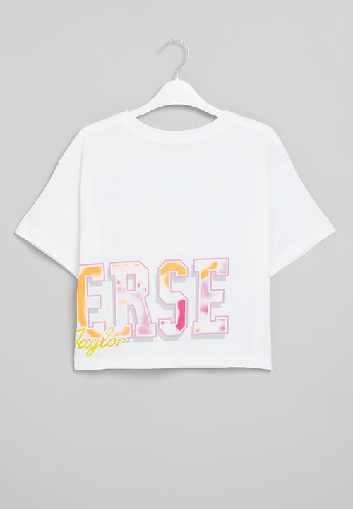 Converse - Cnvg tie dye wrap boxy tee - white