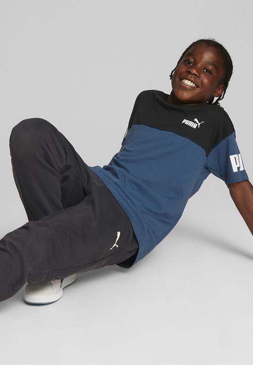 PUMA - Puma power colorblock tee b - lake blue