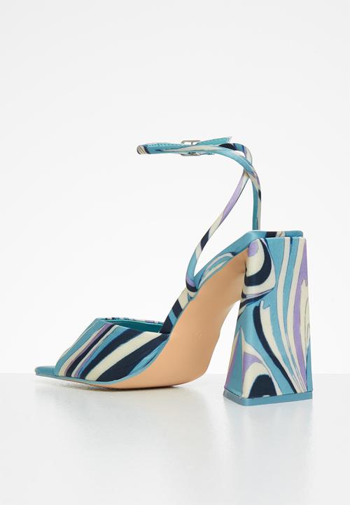 Public Desire - Eagle pyramid block heel - blue 