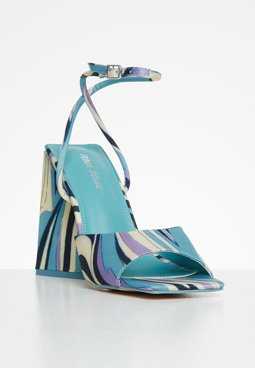 Public Desire - Eagle pyramid block heel - blue 