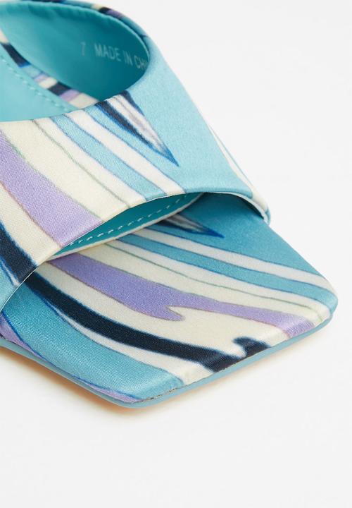 Public Desire - Eagle pyramid block heel - blue 