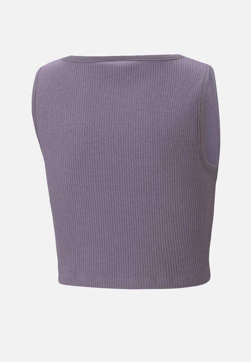 PUMA - Classics grl cropped tank g - purple charcoal