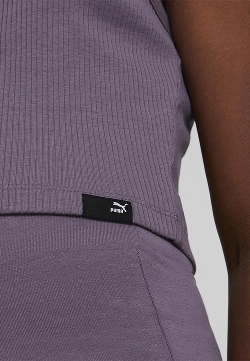 PUMA - Classics grl cropped tank g - purple charcoal