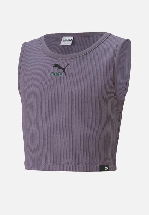 PUMA - Classics grl cropped tank g - purple charcoal