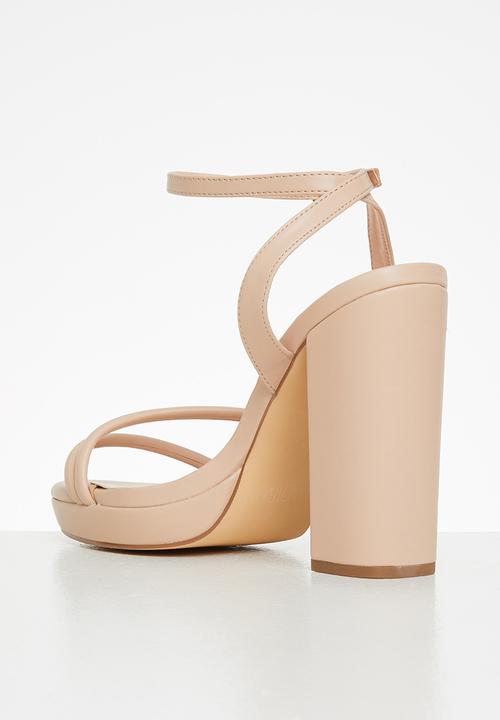 Madison® - Alexandra ankle tie platform heel - neutral 
