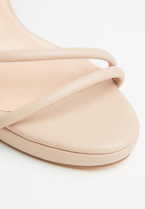 Madison® - Alexandra ankle tie platform heel - neutral 