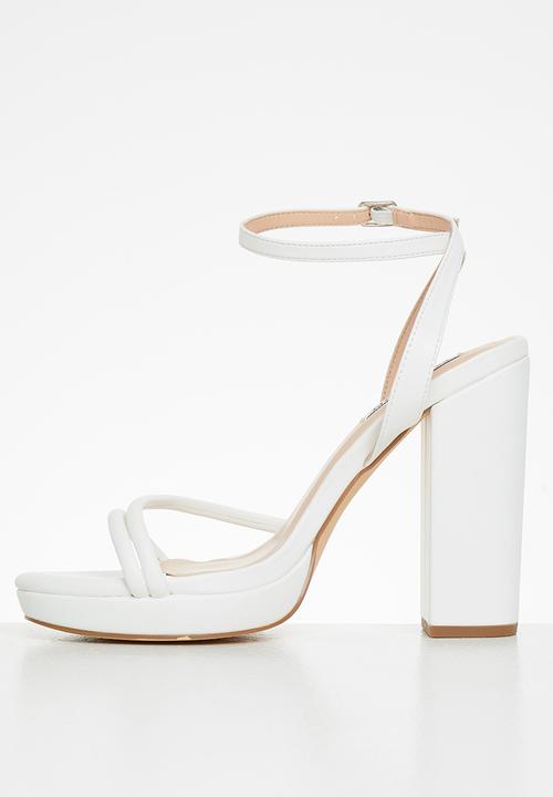 Madison® - Alexandra ankle tie platform heel - white
