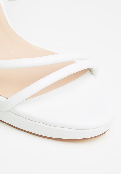 Madison® - Alexandra ankle tie platform heel - white