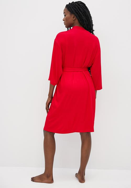 Superbalist - Knit robe - red