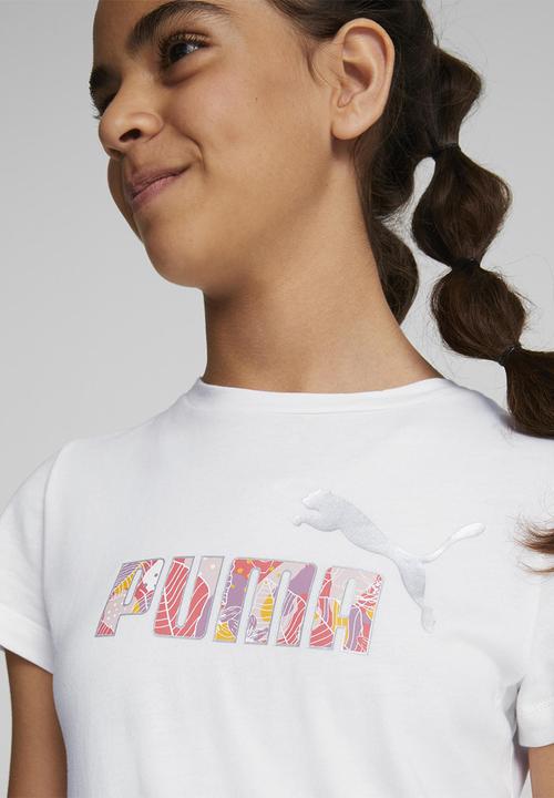 PUMA - Ess+ bloom logo tee g - puma white