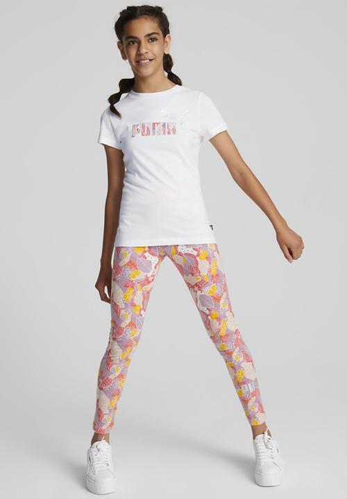 PUMA - Ess+ bloom logo tee g - puma white