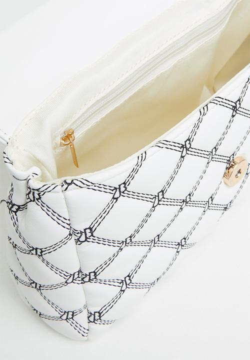 SISSY BOY - Sb embroidered crossbody - white