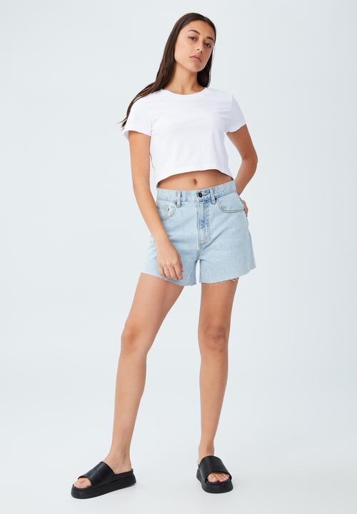 Cotton On - A-line denim short - salty blue