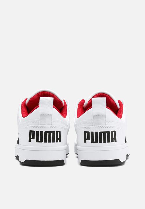 PUMA - Puma rebound layup lo sl jr - puma white-puma black-high risk red