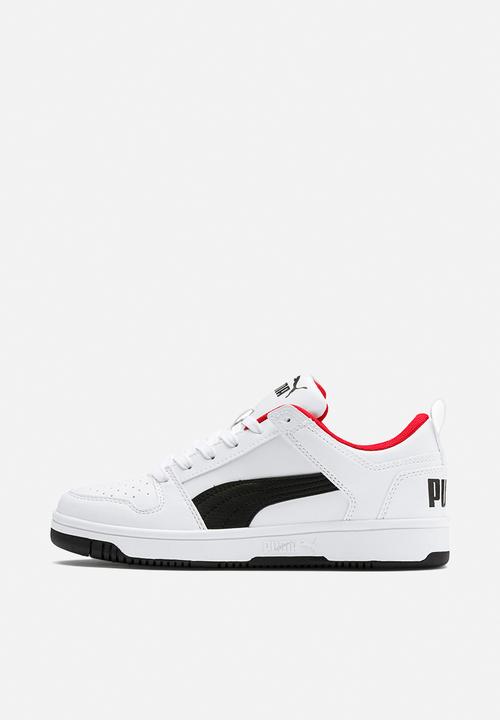 PUMA - Puma rebound layup lo sl jr - puma white-puma black-high risk red