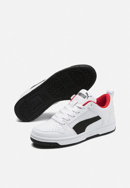 PUMA - Puma rebound layup lo sl jr - puma white-puma black-high risk red