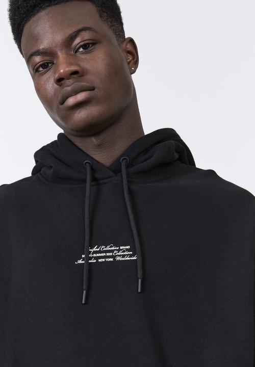Factorie - Premium oversized graphic hoodie - black
