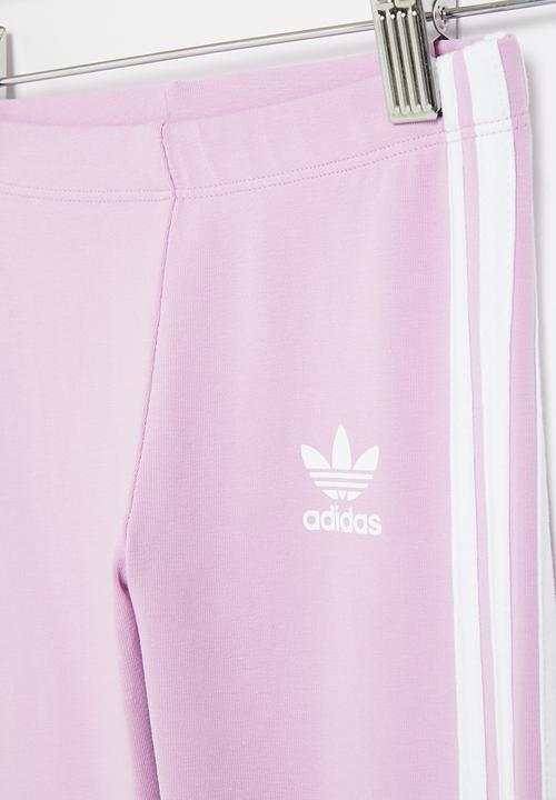 adidas Originals - 3 stripes legging y - bliss lilac & white