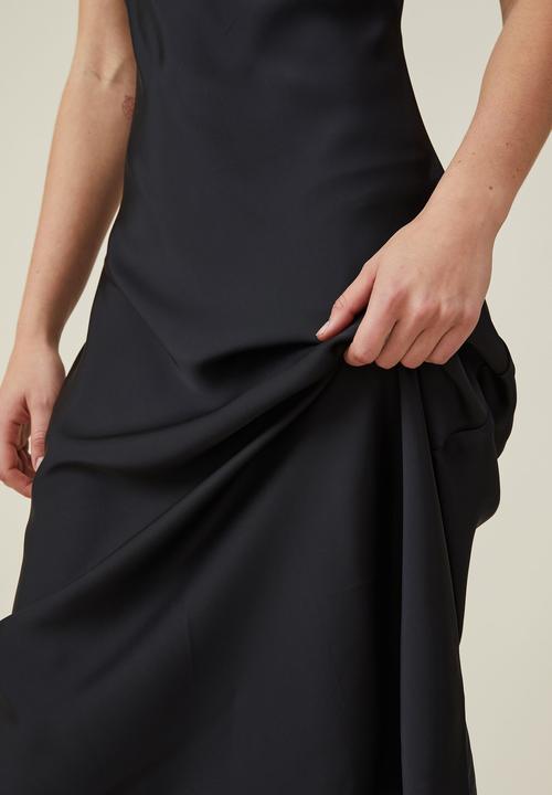 Cotton On - Amalfi strappy midi dress - black