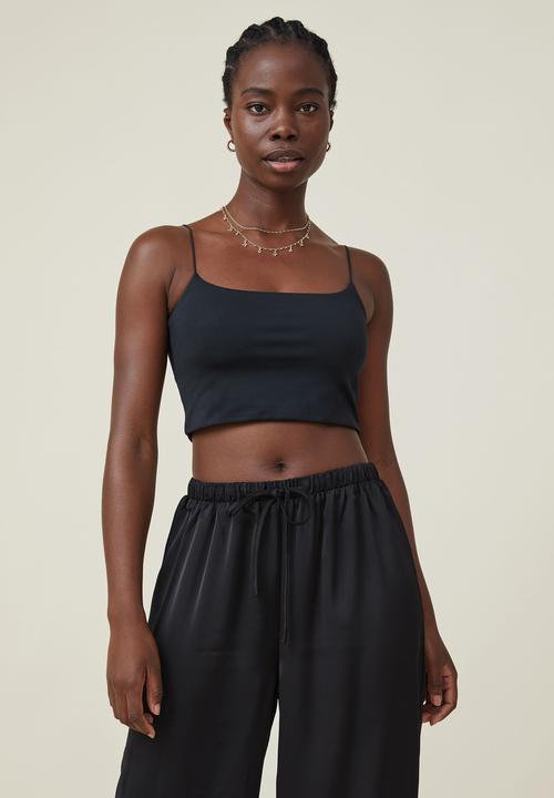 Cotton On - Amalfi wide leg satin pant - black