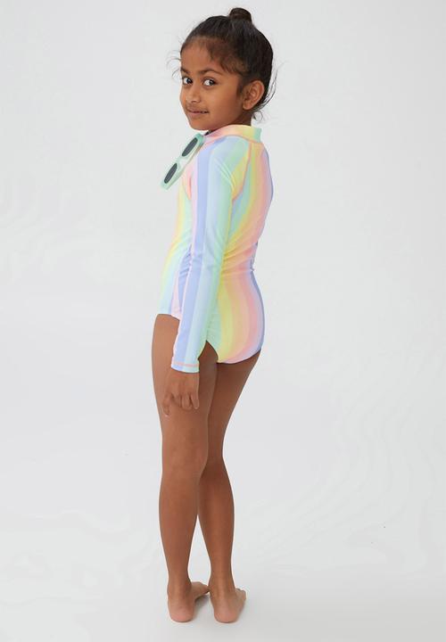 Cotton On - Lydia one piece - bondi rainbow stripe