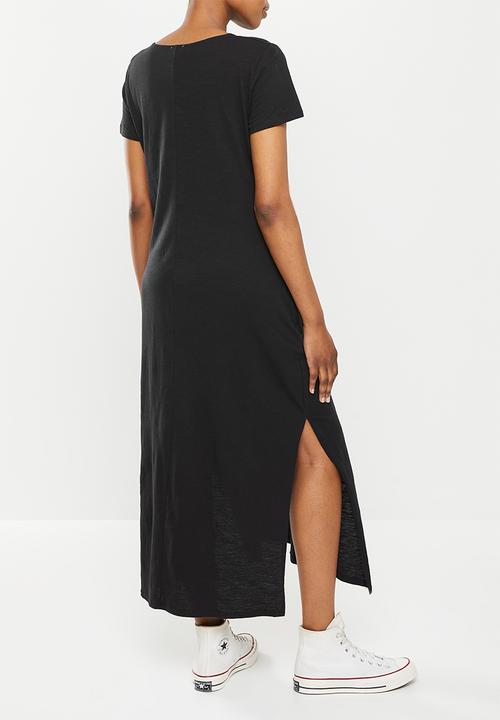 Cotton On - Maternity loose fit short sleeve maxi dress - black