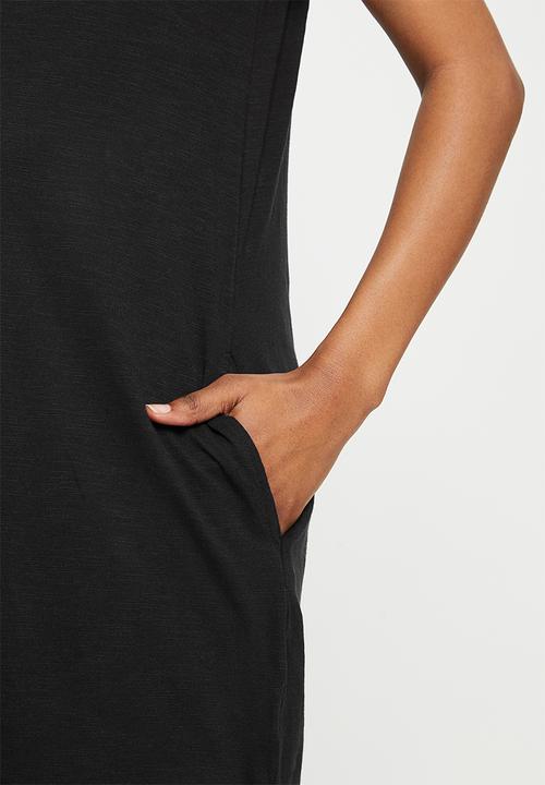 Cotton On - Maternity loose fit short sleeve maxi dress - black