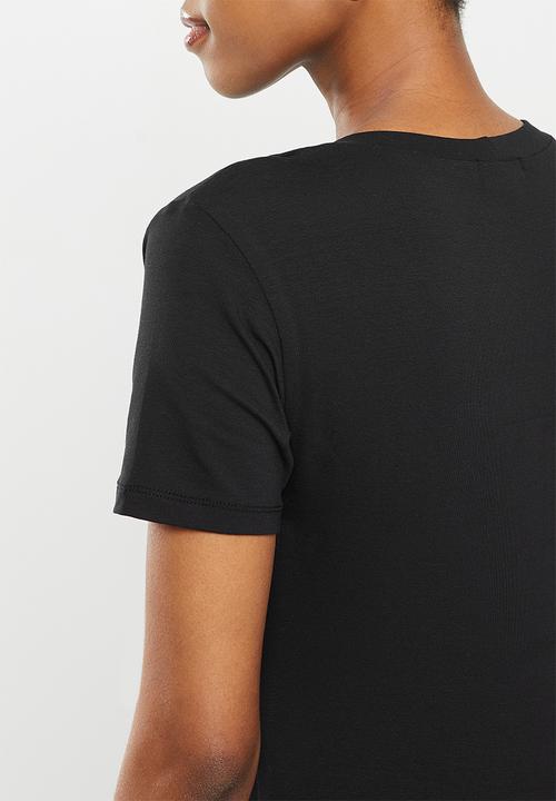 edit Maternity - Maternity double layer nursing tee - black